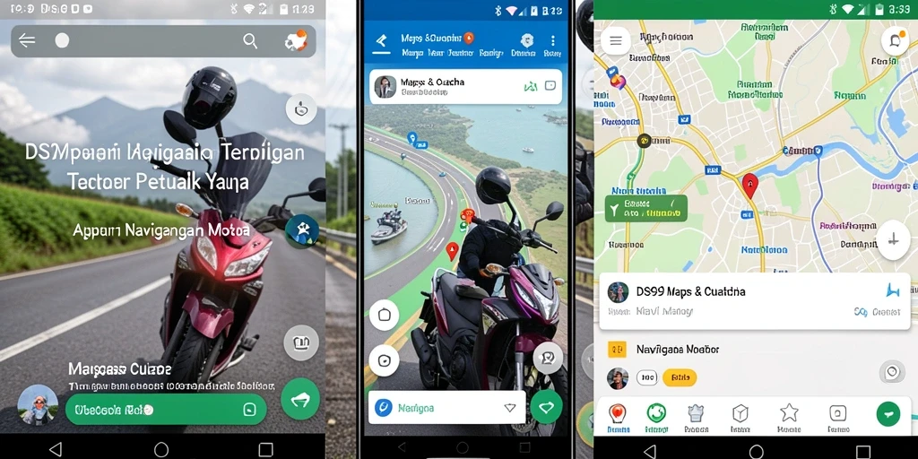 Antarmuka DS99 yang menarik dan informatif untuk navigasi motor.