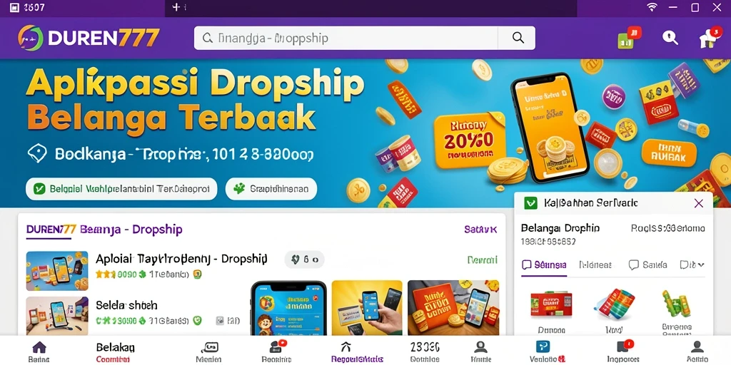 Antarmuka DUREN777 yang intuitif dan kemudahan penggunaan untuk dropship.