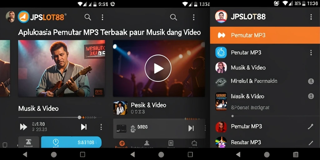 Tampilan antarmuka JPSLOT88 dengan fitur Pemutar MP3 yang intuitif.