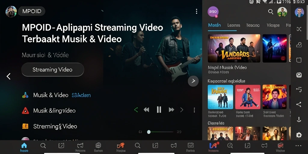 Antarmuka MPOID yang menarik dan fungsional untuk streaming video.