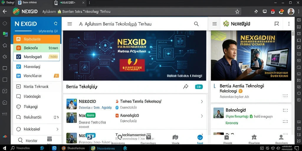 Tampilan sederhana dan informatif dari aplikasi NEXGID.
