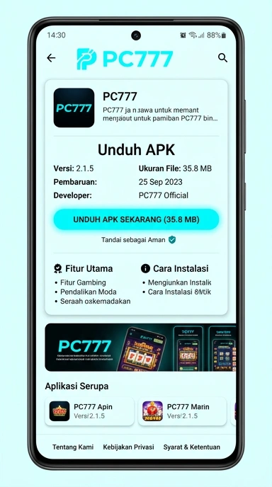 Unduh APK pc777 dan Instal di Android Anda